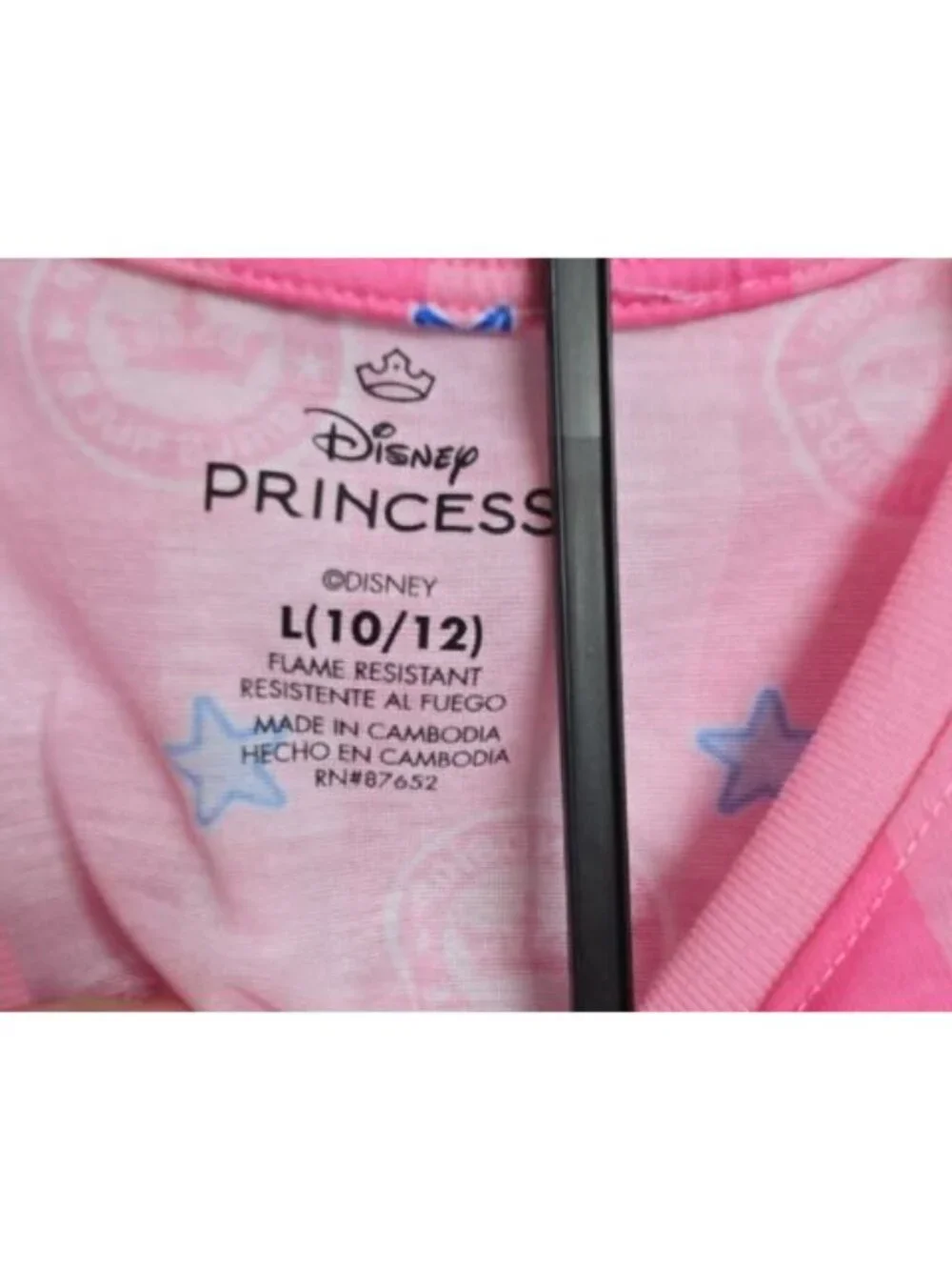 Disney Princess Girl's Pajamas Size Large (10/12) Pink Stripes Pajama Shorts
